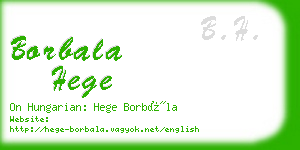 borbala hege business card